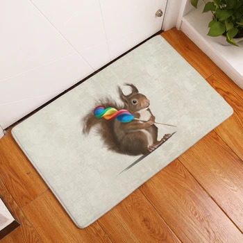 

New Anti-Slip Carpets Cute Cartoon Animals Print Mats Bathroom Floor Kitchen Rugs 40X60 50X80 cm