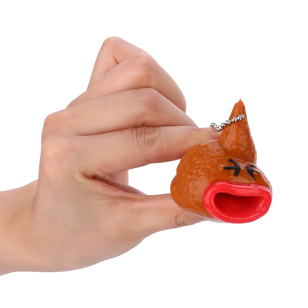 Squeeze мягкая игрушка Poo Emoticon брелоки выскоченные язычки Новинка Забавный маленький хитроумный Забавный розыгрыш подарок Z0328