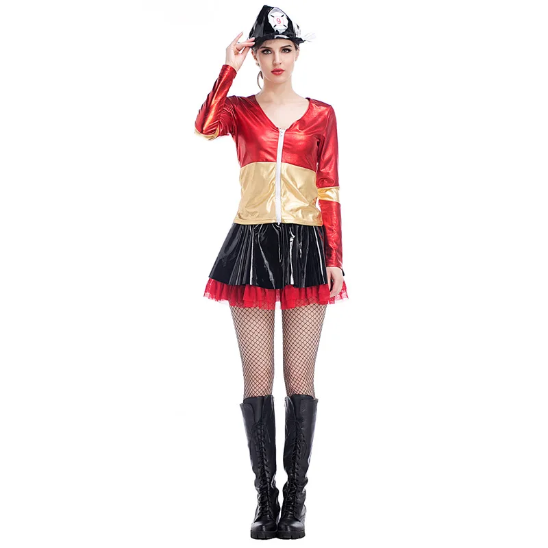 M XL 2017 New Sexy Women Firefighters Uniform Adult Cosplay Costume