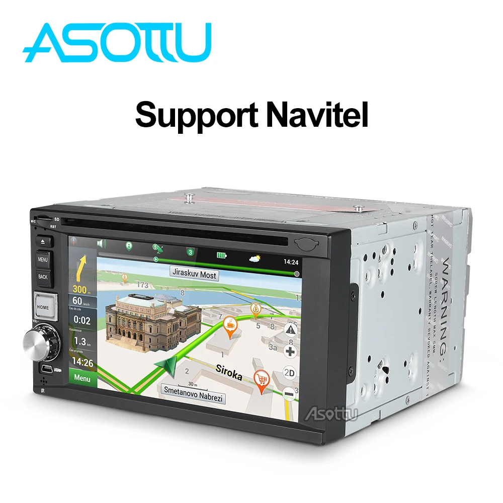 Discount Asottu TDD6270 2G android 7.1.2 car dvd gps navigation radio video player stereo universal 2 din radio car multimedia player gps 5