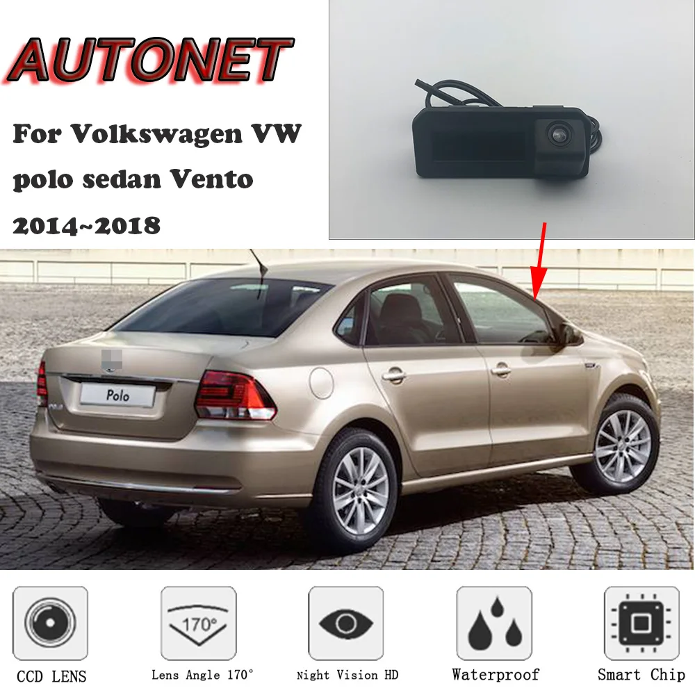 AUTONET резервная камера заднего вида для Volkswagen VW polo sedan Vento ручка багажника камера парковки HD ночного видения