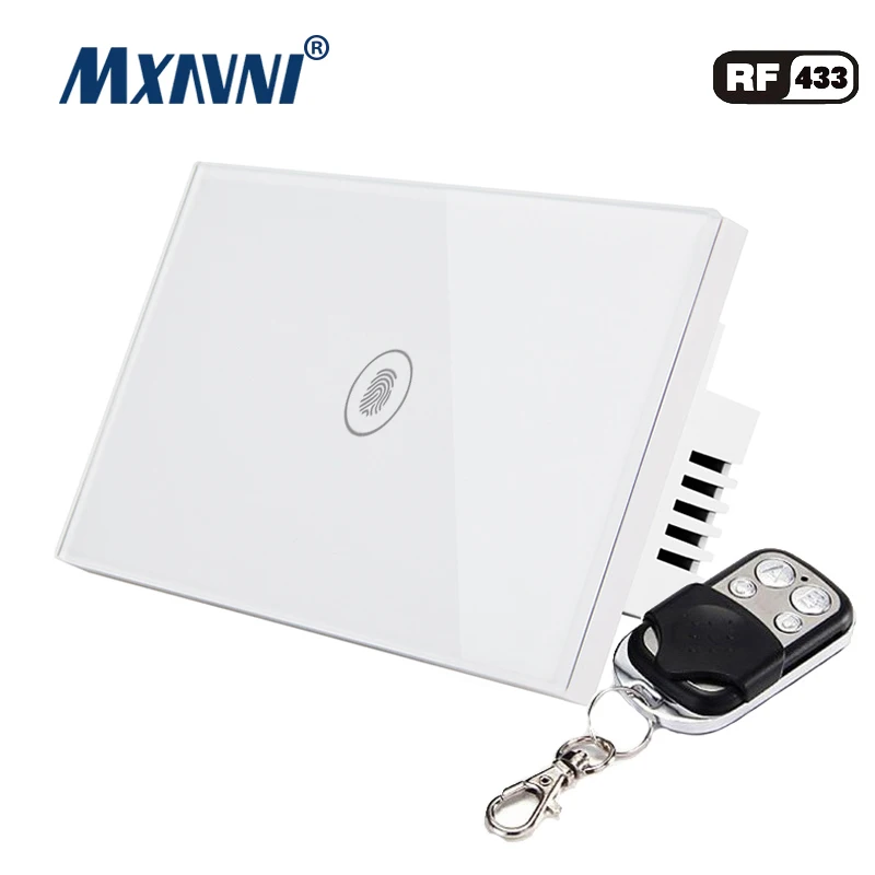 

MXAVNI US Standard Remote Control Switch,1 Gang 1 Way ,RF433 Smart Wall Switch, Wireless remote control touch light switch
