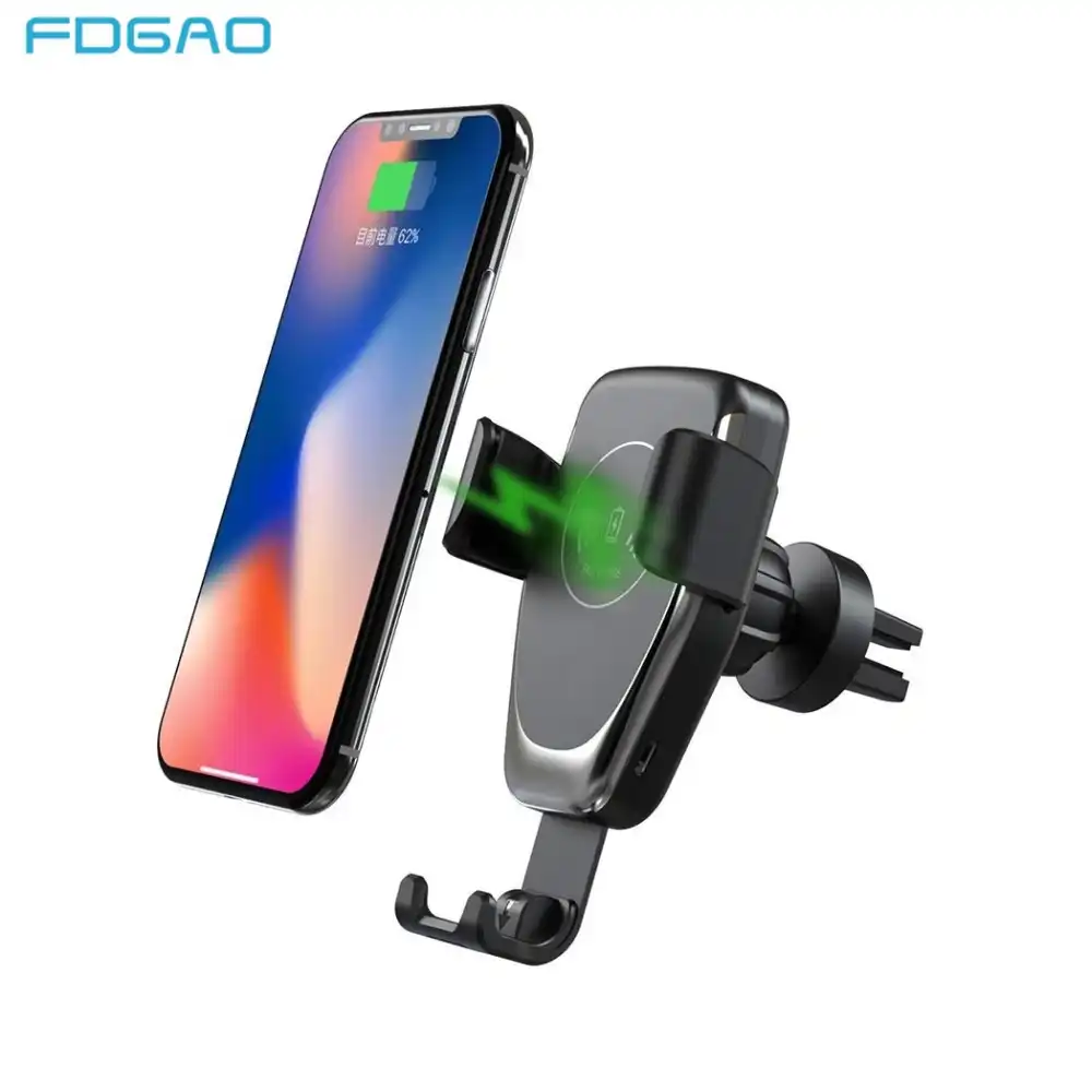 FDGAO 10 Вт автомобильное крепление Беспроводное зарядное устройство для iPhone 11 Pro XS Max XR X 8 быстрая Qi Быстрая зарядка автомобильный держатель телефона для Samsung S10 S9 - изображение