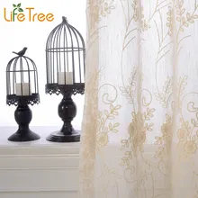 Rice Spike Embroidered Linen Curtains In Living Room Window Tulle And Curtain Custom Made 5 Colors