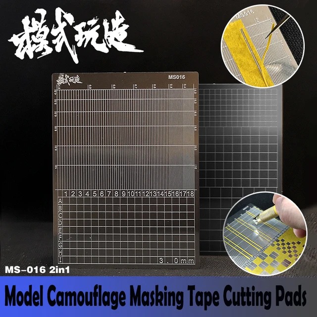 Model Dedicated Steel Groove Type Digital Camouflage Masking Tape Cutting  Pads Two Sides Spray Model Making Tools - AliExpress