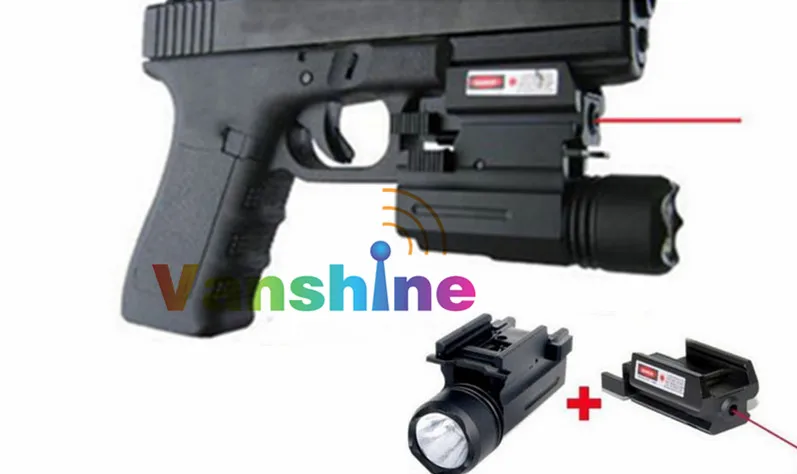 

Tactical Red Dot Laser Sight with LED Flashlight 20MM Pistol Weaver Picatinny Rail Combo Hunting Laser for Pistol Guns Glock