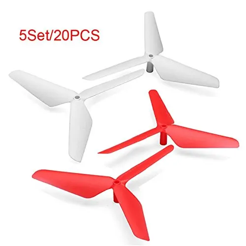 

5 Set Syma X5C X5 JJRC H5C 20PC 3 Blade Propeller White & Red