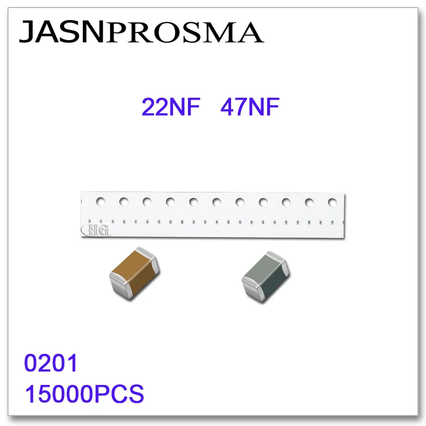 JASNPROSMA 15000PCS 0201 X7R RoHS 10V 10% 22NF 47NF SMD высокое качество новый конденсатор | Электроника