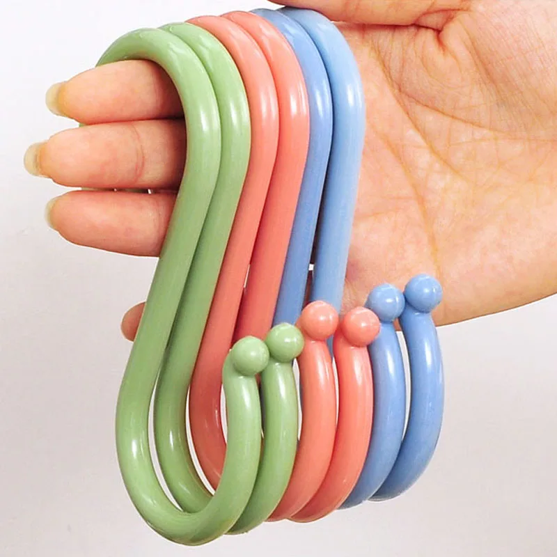 3 Color S Shape Hooks Multi purpose Baby Stroller Hook Hanger Clothing