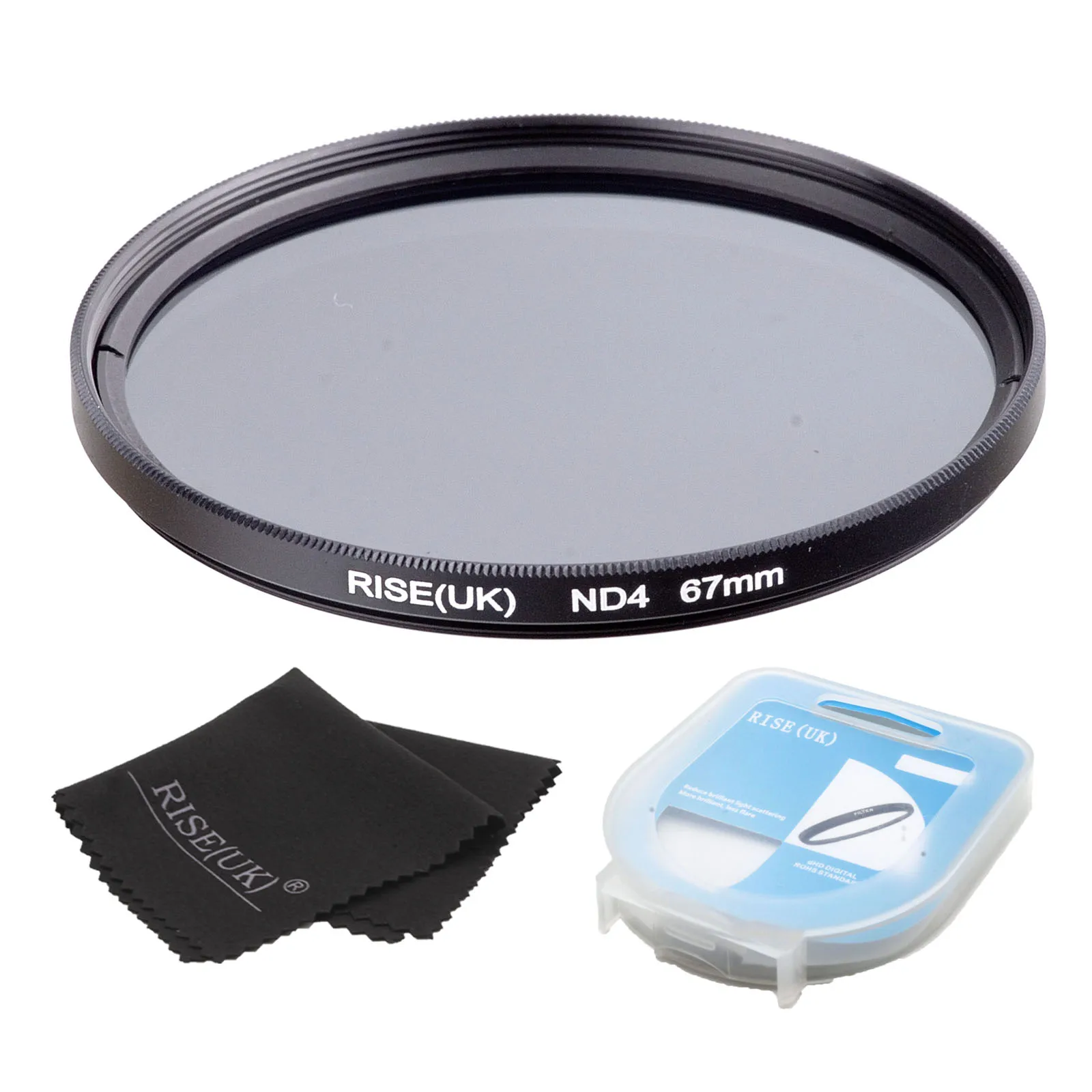 RISE(UK) 67mm Neutral Density ND4 Filter FOR ALL Camera lens+case +gift