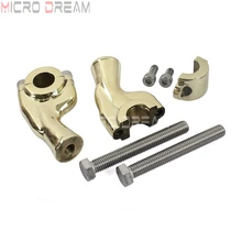 1 пара мотоцикл "латунь Руль управления для мотоциклов стояк жир бар крепление зажим Универсальный 25,4 мм ручка стойки для руля Harley