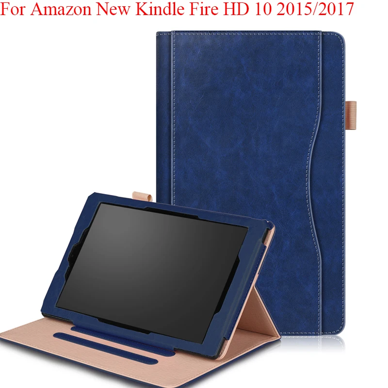 For Amazon Kindle Fire HD10 2017 Case 10.1"inch Magnetic Leather Case
