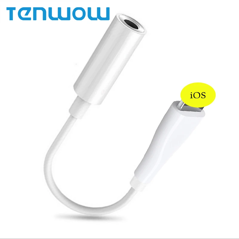 

for Lightning to 3.5mm Jack Headphone Adapter otg Converter Listening to Music Splitter for iPhone 7 8 for iPhone Adapter