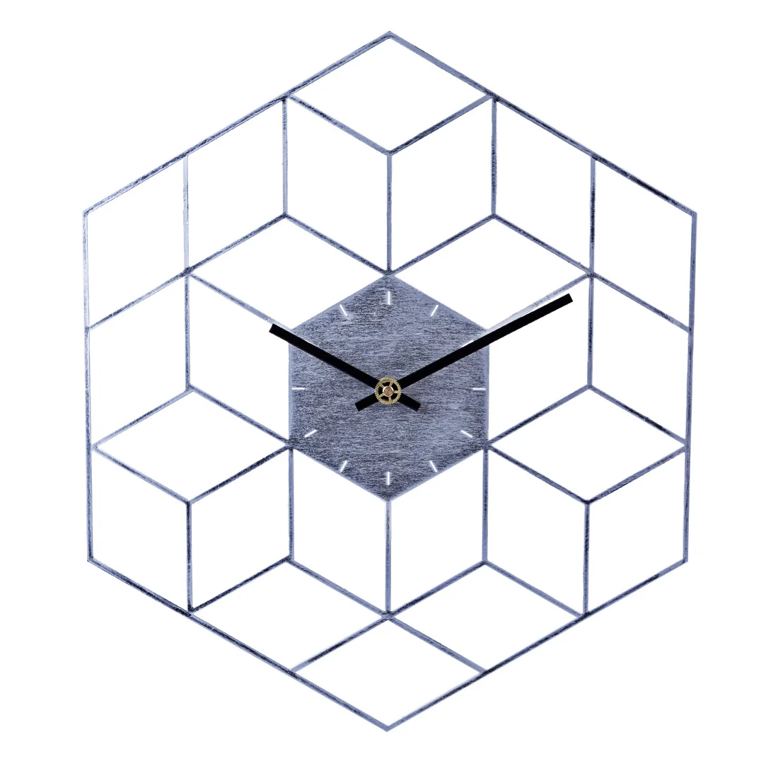 Online 35X40 cm Kreative Eisen Cube Wanduhr Timer Uhr Batterie Betrieben Schweigen Wand Uhren Wohnkultur Dekoration  skala Goldene