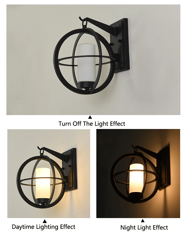 Lâmpadas de Parede Conduziu a Luz da Parede ao ar Luzes do Jardim à Prova Nordic Moderna Terra Livre Dwaterproof Água Fora Arandela Led Varanda Luz E14 Exterior 12 luzes do jardim à prova dwaterproof água