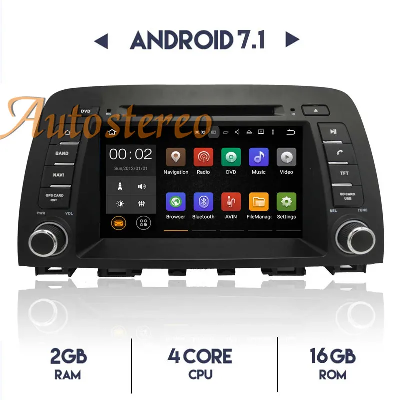 Perfect Newest Android8.0 4GB RAM system Car CD DVD Player GPS navigation For MAZDA6 ATENZA 2013 2014 2015 2016 2017 multimedia radio 9