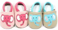 Высокое качество стиль мультфильм животных детские мокасины из натуральной кожи мягкой подошвой детская обувь для новорожденных девочек