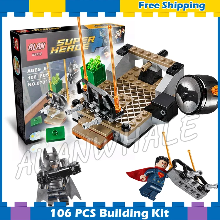 

106pcs Super Heroes Batman Superman Movie Clash of the Heroes Armored 07017 Model Building Blocks Gifts Set Compatible with Lego