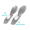 Titanium Camping Tableware Fork Spoon Bottle Opener Outdoor Picnic Hang Buckle ► Photo 2/6