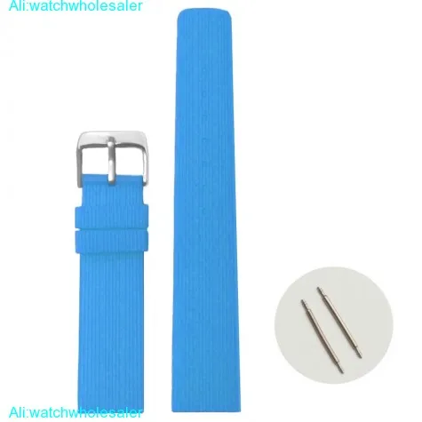 20mm Deep Sky Blue Silicone Jelly Rubber Unisex Watch Band Straps WB1071T20JB
