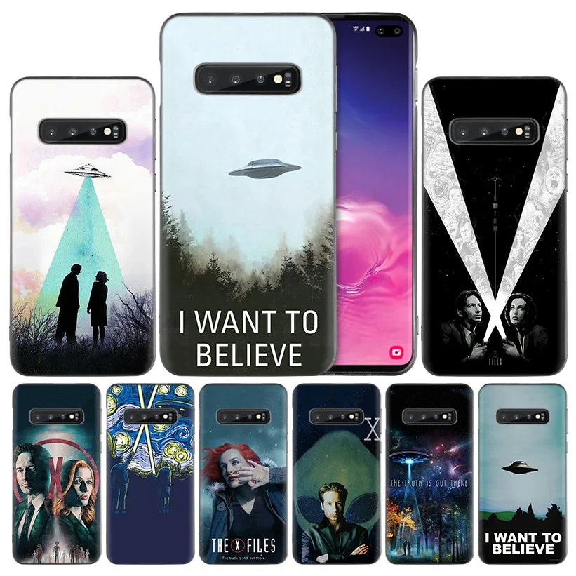 

The X Files I Want to Believe Black Silicone Case Cover for Samsung Galaxy S10 S10e 5G S9 S8 S7 S6 Edge J8 J6 J5 J4 Plus 2018