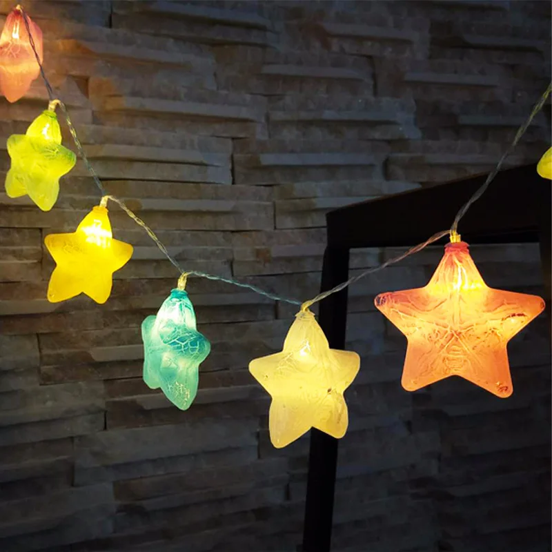 

Crack Stare String Light Fairy LED Holiday Decorative Lighting 10/20 Stars for Wedding Girl Room Party Xmax Decor Lamp IY310175