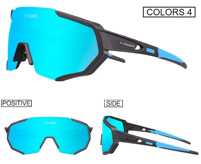 Occhiali Da Ciclismo X-TIGER Polarizzati - 3 Lenti Intercambiabili, UV400, Antivento, Per MTB, Corsa E Sport
