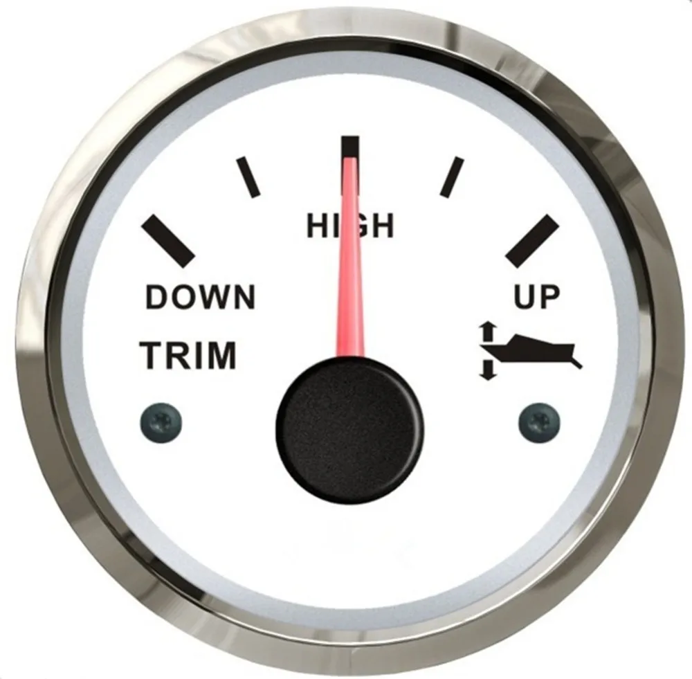 

1pc Balance Sheet 52mm Black Trim Gauges Vertical Speed Indicators Trim Meters with Light Suitable for Boat Auto