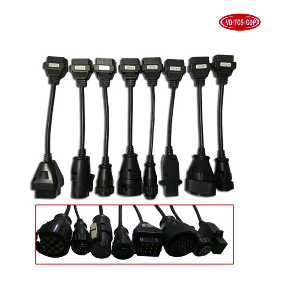 Truck Cables for delphis vd ds150e cdp pro OBD2 OBDII Trucks connect cable 8 PCS Trucks Cable CDP Plus for WOW SNOOPER