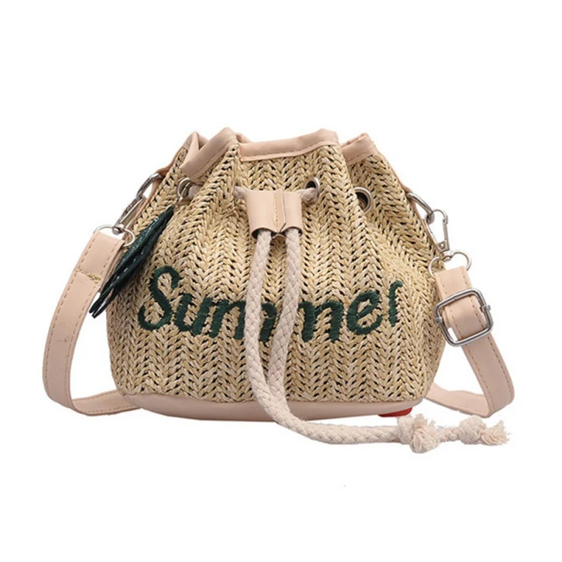 Горячая соломенный пакет Женская Корейская версия хозяйственная сумка летняя тканая пляжная женская сумка