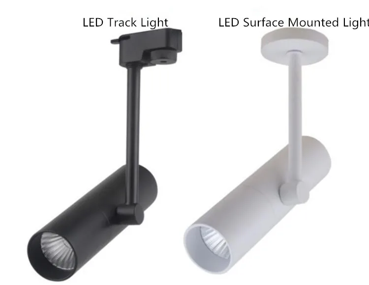 Lâmpada de Parede Lâmpada do Teto Atacado Varejo Levou Faixa Spot Light Holofotes Rastreamento Superfície Montado Preto Branco Shell 15 w Cob 10 Spot Light Lâmpada de Parede Holofotes Rastreamento