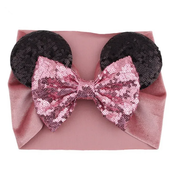 3 8 шт./лот модные ободок с мышиными ушками для головные уборы для девушек Kawaii Мультфильм Hairband дети милый лук блёстки головной убор интимные аксессуары - Цвет: 3