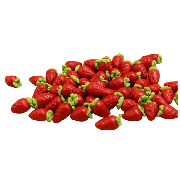 

10pcs Dollhouse Miniature Model Simulation Fake Fruit Kitchen Decor Gift 1/12 Strawberry