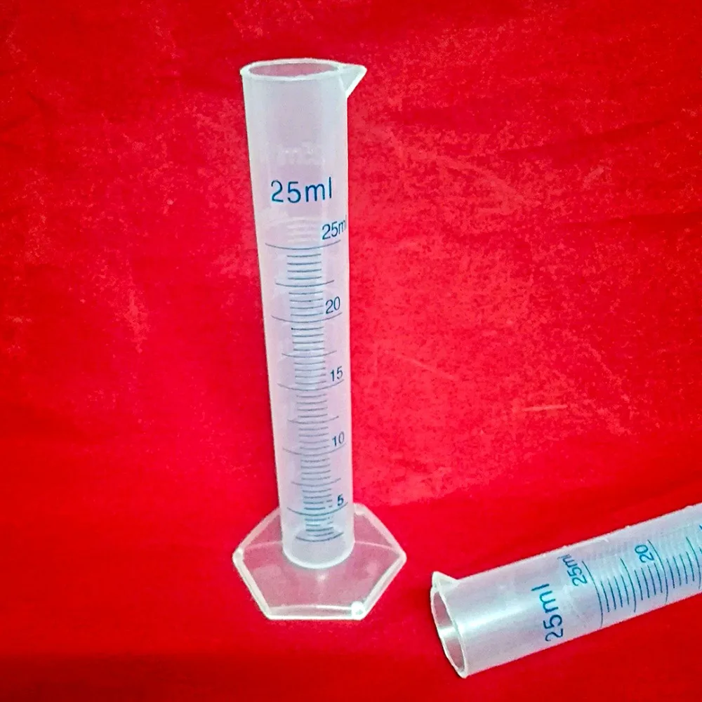 

10pcs, 25ml Plastic Measuring Cylinder Graduated Cylinders for Lab Supplies Laboratory Tools