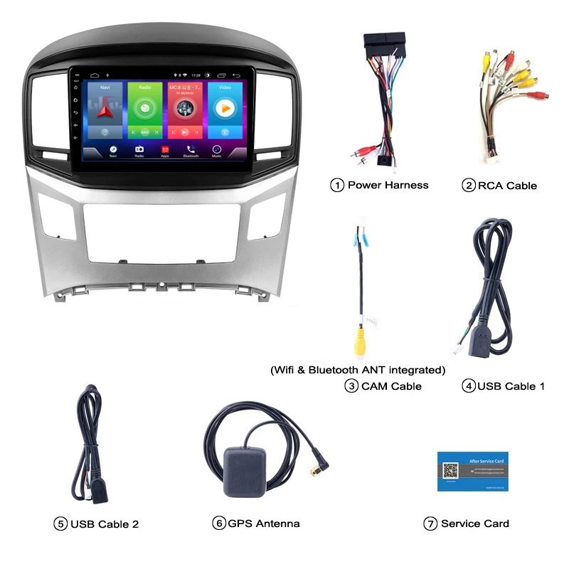 Sale Full Touch Screen Car Android 8.1 Radio Player For Hyundai H1 2015-2018 DSP GPS Navigation Video Multimedia Built in Bluetooth 2