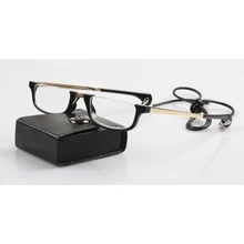 Высокое качество, женские полуоправы, очки для чтения, складные, ожерелье, сердце, висячие, для чтения, gafas для мужчин, кожаный чехол A1