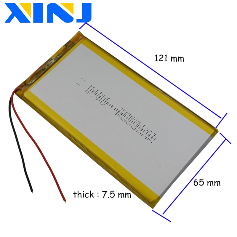 XINJ 3 7 В 8000 мАч литий полимерный аккумулятор ионный для телефона GPS ipod PAD средний