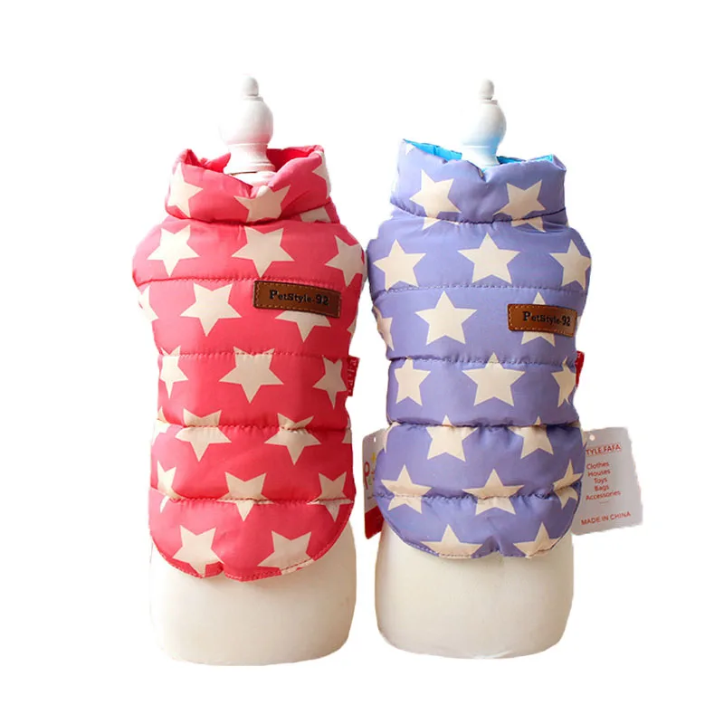 

Stars Printed Dog Coat Winter Warm Cotton Pet Jacket Puppy Cat Vest Clothes Pets Apparel For Small Dogs Teddy Chihuahua PETSTYLE