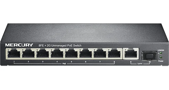 10 Порты и разъёмы s 8 PoE IP 65 Вт VLAN коммутатор Ethernet 1000 м RJ45 Uplink SFP оптический волокно Порты и разъёмы PoE, сетевые коммутаторы для камеры или AP, подключи и работай