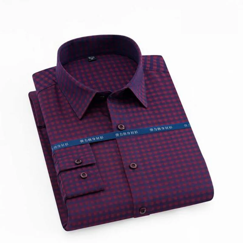 

Fashion Men Long Sleeve Printed Casual Shirts Camisa,England Style Wash and Wear Shirts Chemise Single Breasted Base Vestido