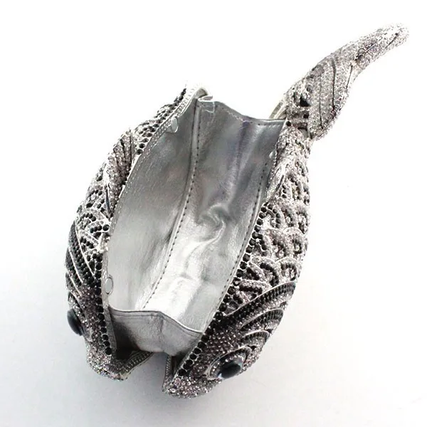 Дизайн изысканный рыбий формы кристалл клатч вечерняя сумка Женская Топ продаж сумки