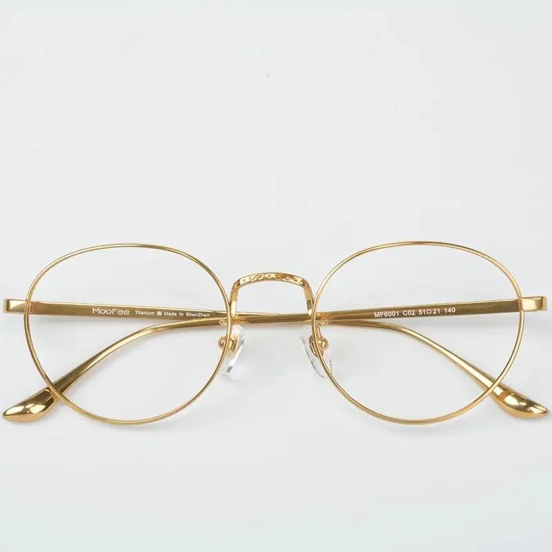 Титановая оправа для очков мужские и женские прозрачные очки Gafas De Mujer Ретро титановые заполняющие оправы для очков по рецепту 6004