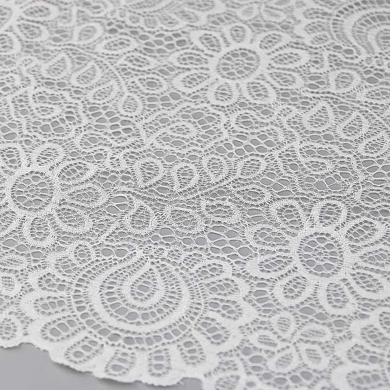 3 Meters 22cm White Elastic Lace Fabric French Hollow Underwear Stretch Laces Trim DIY Frenchs Hollows Underwears Ornament