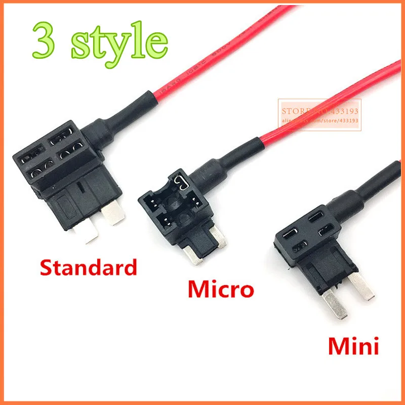 12v fuse holder add a circuit tap adapter micro mini standard atm apm