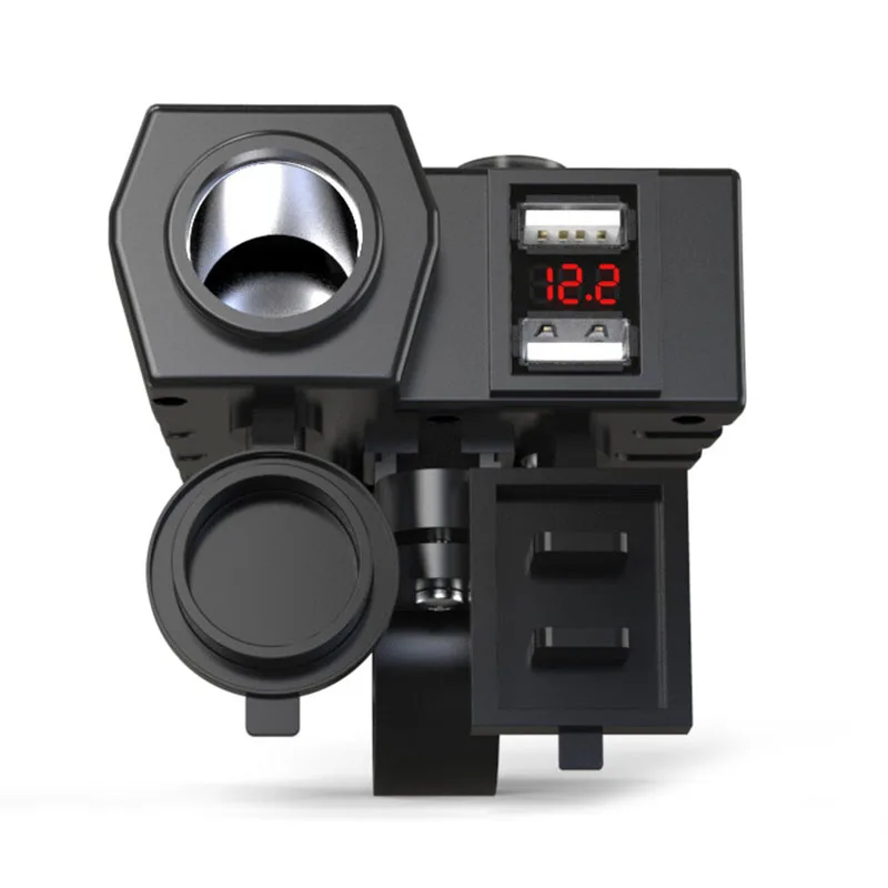 

Car-Styling Universal Waterproof 12V-24V Motorcycle Motorbike Handlebar Dual USB Socket Splitter Charger Power Adapter for Phone