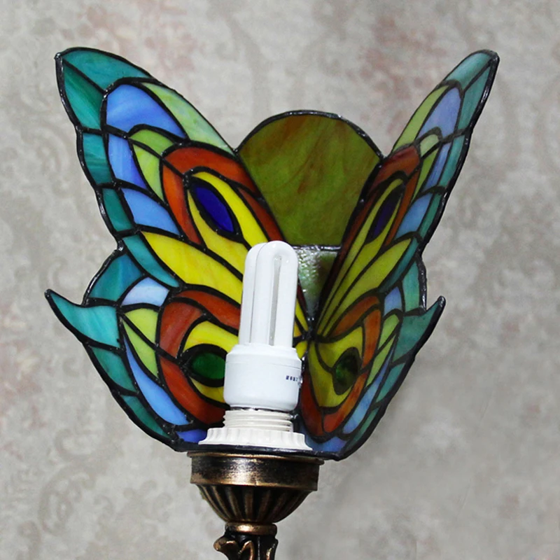 Stained Glass Butterfly Chandelier.7
