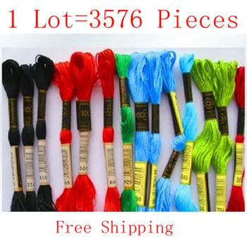 

High Quality Cross Stitch Embroidery Thread Similar DMC Thread Knitting Thread 1Lot=3576 PCS Cotton Knitted Wire Free Shipping