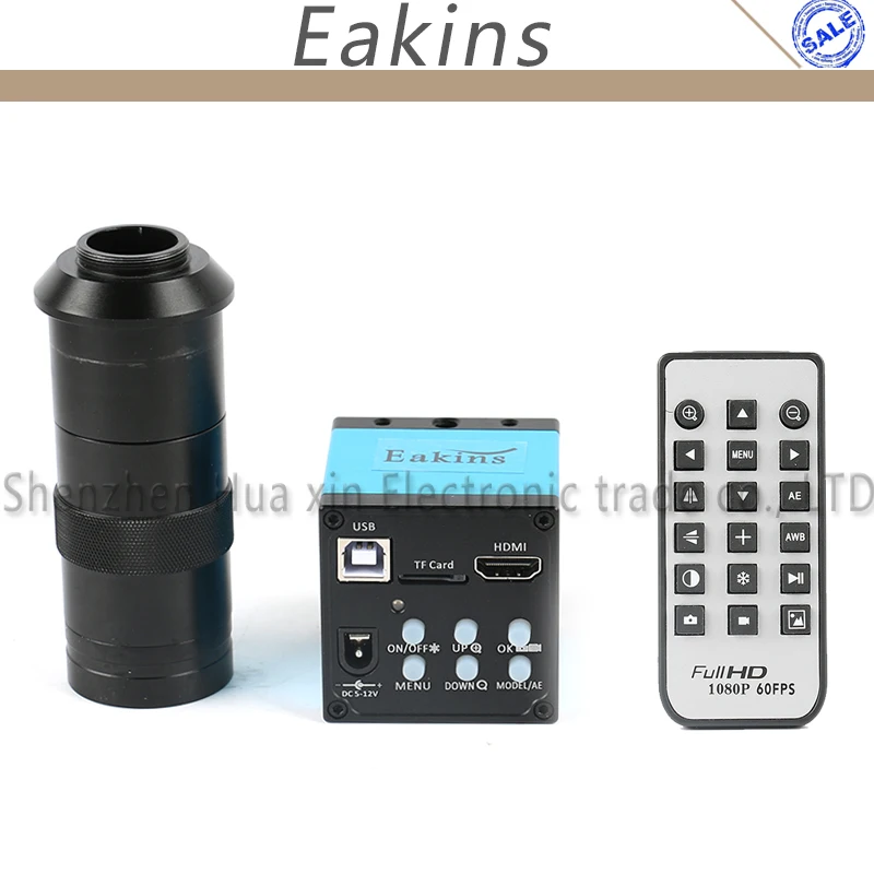 1080 P 20MP HDMI USB Industriële Video Microscoop Camera TF Card Recorder IR Afstandsbediening + 100X C-mount lnes Voor PCB Reparatie