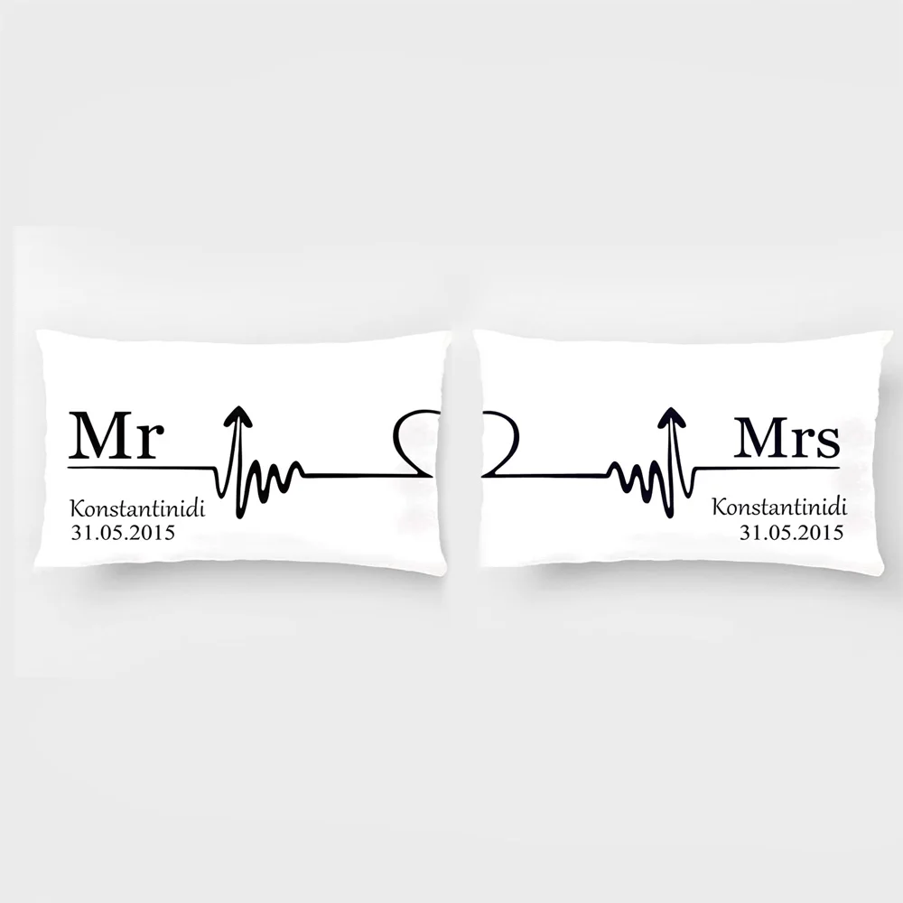 

Mr And Mrs Pillowcases Personalized Pillow Set For Couple Wedding Docoration Pillow Case Wedding Gifts For Couple Lover Gifts