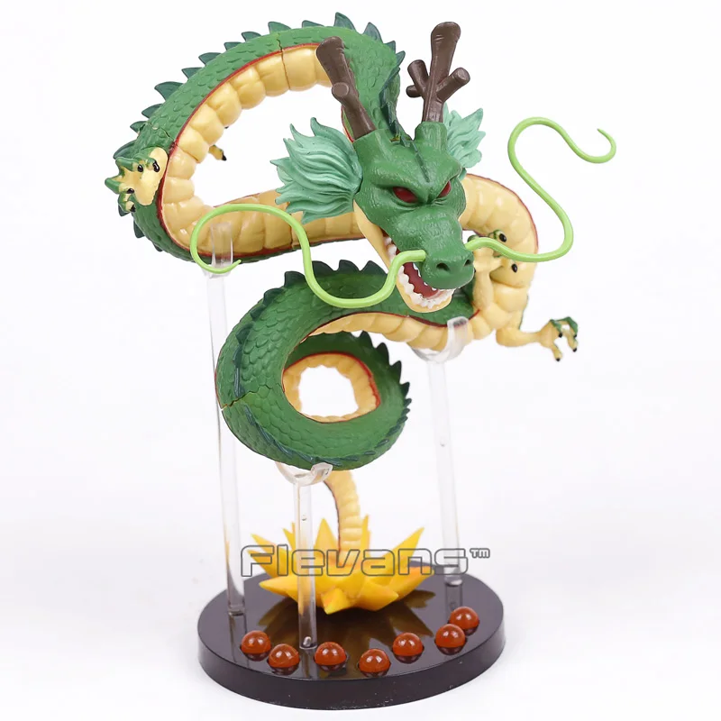 Новинка; Лидер продаж! Dragon Ball Z Dragon Shenron+ стойка пень дерева+ 7 хрустальных шаров ПВХ Фигурки Коллекционная модель игрушки